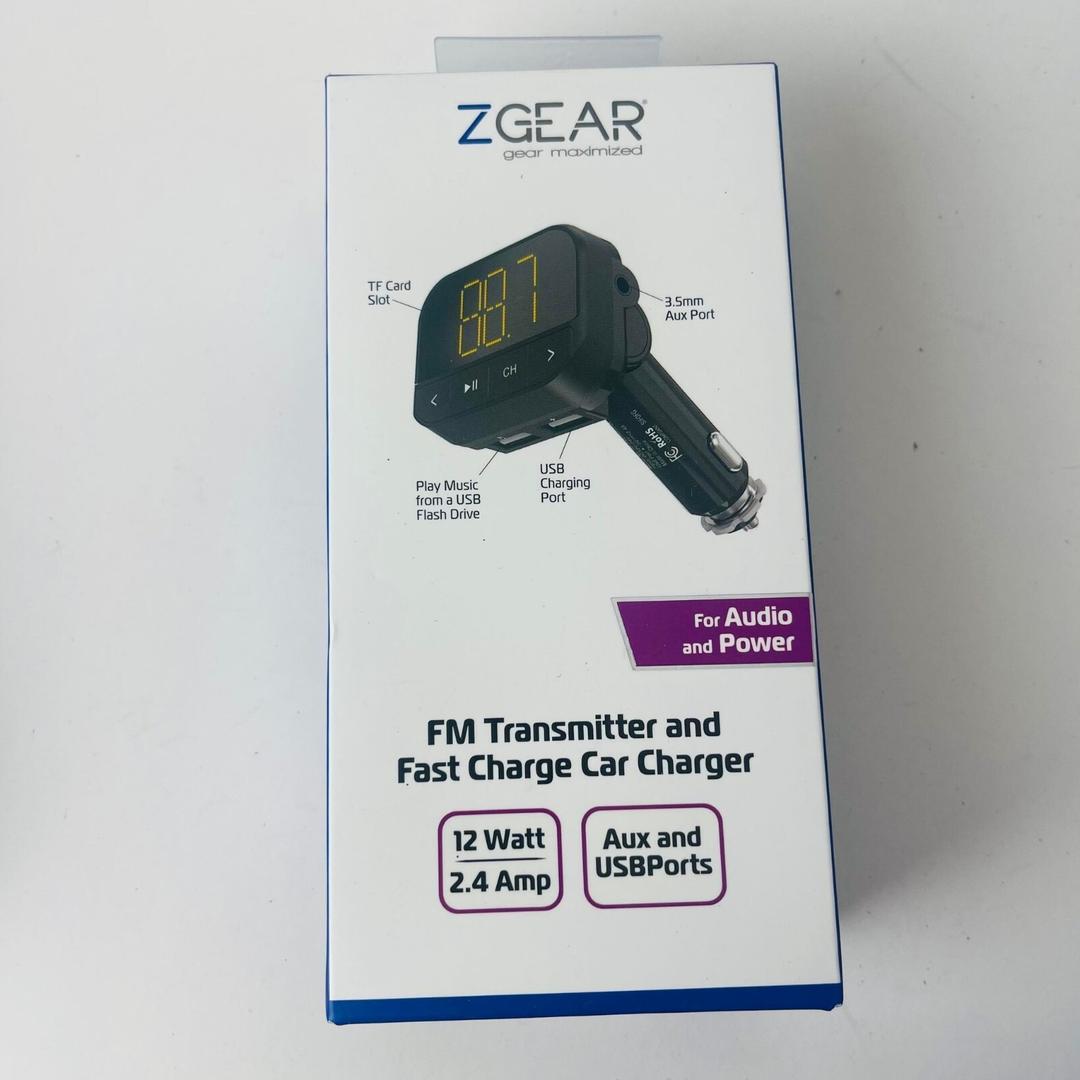 ZGear FM Transmitter and Fast Charging Car Charger 12 watt 2.4 ...