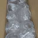 Tebery 20 Pack Plastic Ribbed Wine Glasses, 12 Oz Origami Style Ridged Drinking Glasses Tumbler, Unique Vintage Stemless Cups Disposable & Reusable for Champagne, Dessert, Catering, Weddings