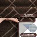 Non Slip Entryway Rug 32" x 48", Dirt Trapper Door Mat, Inside Washable Rug for Kitchen, Bathroom, Bedroom, Floor (Brown)