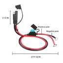 2 x 2FT 10AWG SAE Battery Connector, 10 AWG SAE Charger Extension Cable Leads, 24 Inches Ring Terminal Harness Cable, Easy Quick Convenient Connect for Motorcycles, Cars, Solar Panel