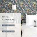 Dimoon 338"x17.3" Vintage Wallpaper Floral Peel and Stick Wallpaper Boho Contact Paper Dark Blue Cute Flower Removable Wall Paper Renter Friendly Kitchen Shelf Liner Bathroom Self Adhesive Vinyl Roll