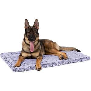 PELZIN Stoutwool Indestructible Dog Bed - Fluffy Chew Proof Dog Crate Pad - Tough Kennel Pad for Aggressive Chewers - Washable, Ideal for Jumbo Breeds & Fits 54-Inch Crate - 53"x35"
