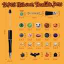 12 Pcs Halloween Beadable Pens, DIY Crafting Pens with Colorful Beads Tassel Halloween Hangup for Kids Adults School Office Gifts Supplies