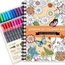 Adult Coloring Book Set,Spiral Bound Coloring Books for Adults Relaxation with 36 Colors Non-Toxic Markers, Anxiety Relief Gifts with 30 Patterns Included Mandala Animal Flowers