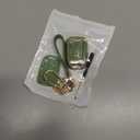 Lucrum Compatible with Honda Key Fob Cover & Leather Keychain - TPU Keyfob Case for Accord Civic CR-V HR-V Pilot Ridgeline SE LX, For 4 Button Remote (2014-2022) - Green and Gold