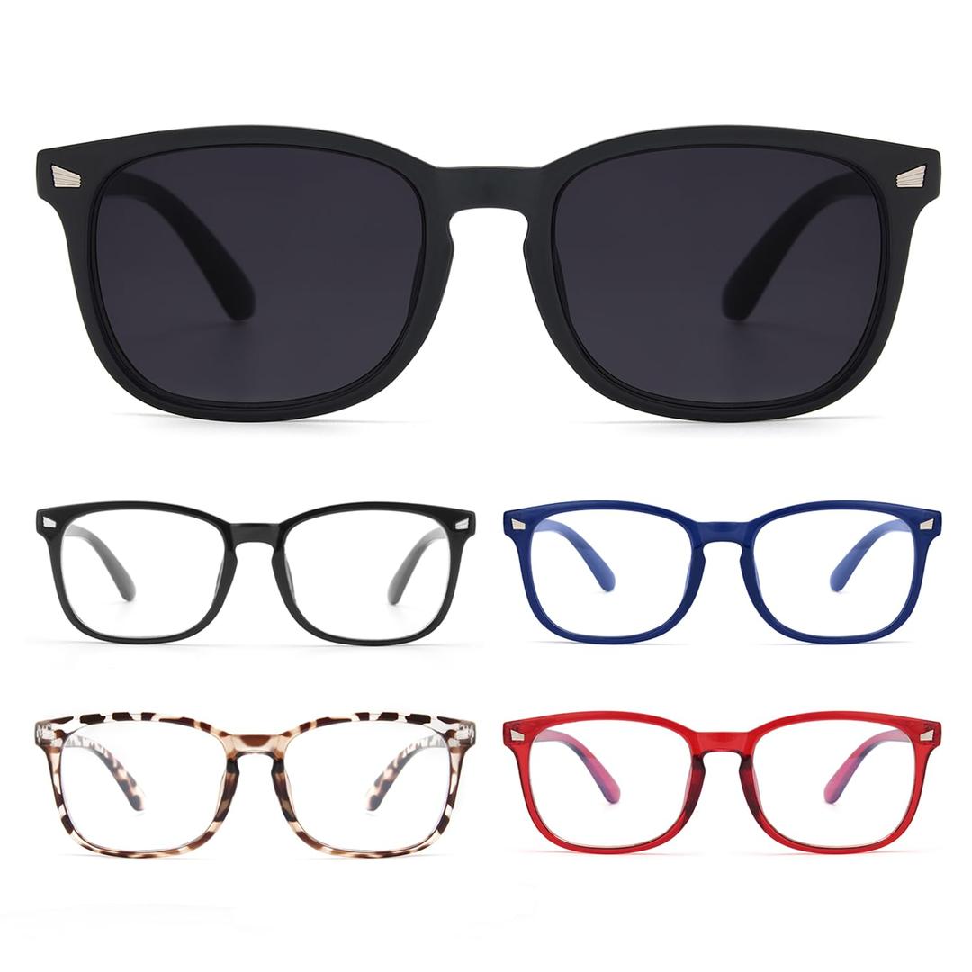 BLS BLUES Reading Glasses for Women for Home, Office & Driving - HD Clear Readers with Blue Light Blocking Protection, +0.75