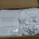 10 Pack White Round Spandex Tablecloths for 60in Tables, 120 Inch Stretch Fitted Table Skirts, Wrinkle-Free Washable Polyester Covers for Wedding, Banquet & Party, 10 pcs
