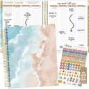 bloom daily planners 2026 Hardcover Calendar Year Goal & Vision Planner (January to December) - Monthly & Weekly Agenda Organizer - 7.5" x 9" - Ocean Oasis