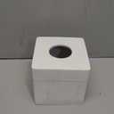 White Tissue Box Cover Square Resin Tissue Holder for Home Decor, Hand Poured Marble Ribbed Cube Tissue Box Holder  5.5 Inch Heavy Duty Luxury Tissue Box Case for Bathroom, Living Room, Office