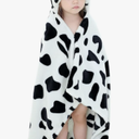 Wearable Blanket Hoodie for Kids Toddlers Hooded Towels Soft Cozy Wearable Throw Blanket Hoodie for Boys Girls Size M
