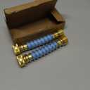 Fevone 5.7" Garden Hose Extension, Coil Spring Protector, 3/4" Solid Brass Fittings, Kink Free/No Leak, 2 Pack (E2)