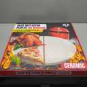 Half-Moon Ceramic Heat Deflector Plates for Kamado Joe Big Joe I, II, III - 19.8 Inch Pizza Stone - Kamado Joe Accessories and Replacement Parts by Smoker Chef - 2-Pack