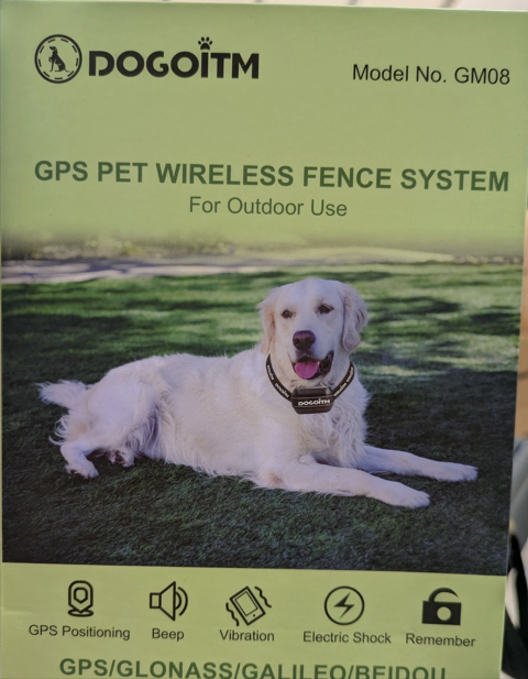 Dogoitm GPS Wireless Dog Fence System For Outdoor Use GM08