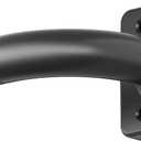 Black Wrap Around Curtain Rod Telescoping with Brackets,1 Inch Diameter Adjustable Blackout Curtain Rods for Windows 72 to 144 Inch