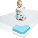 Mini Crib Mattress, 38x24X4 Inch Dual Sided Comfort Memory Foam Portable Crib Mattress, Soft Breathable Baby Mattresses for Mini and Portable Cribs with Machine Washable Cover