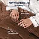 Wemore Sherpa Fleece Weighted Blanket for Adult 15 lbs Twin 48"x72" Brown