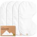 KeaBabies 4-Pack Baby Burp Cloths Baby Girl, Boy - Organic Cotton Burp Cloth, Extra Large, Absorbent, Soft Burping Cloths & Bibs Set for Babies, Newborn Burp Clothes, Thick Burp Rags (Soft White)