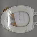 Toilet Seat Elongated, Toilet Seats with Cover Quiet Close, Never Loosen Bumpers, Easy Removing and Cleaning, White, 18.5"L x 14"W