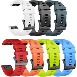 ANCOOL for Fenix 7X/Fenix 6X/Fenix 5X/Fenix 8 51mm Watch Band 26mm Quickfit Bands Compatible with Fenix 6X Pro/7X Pro/5X Plus/3/Descent MK 2/2i/MK 3 51mm Smartwatch(7 Pack) (White,Black,Slate,Red,Orange,Green,Blue)