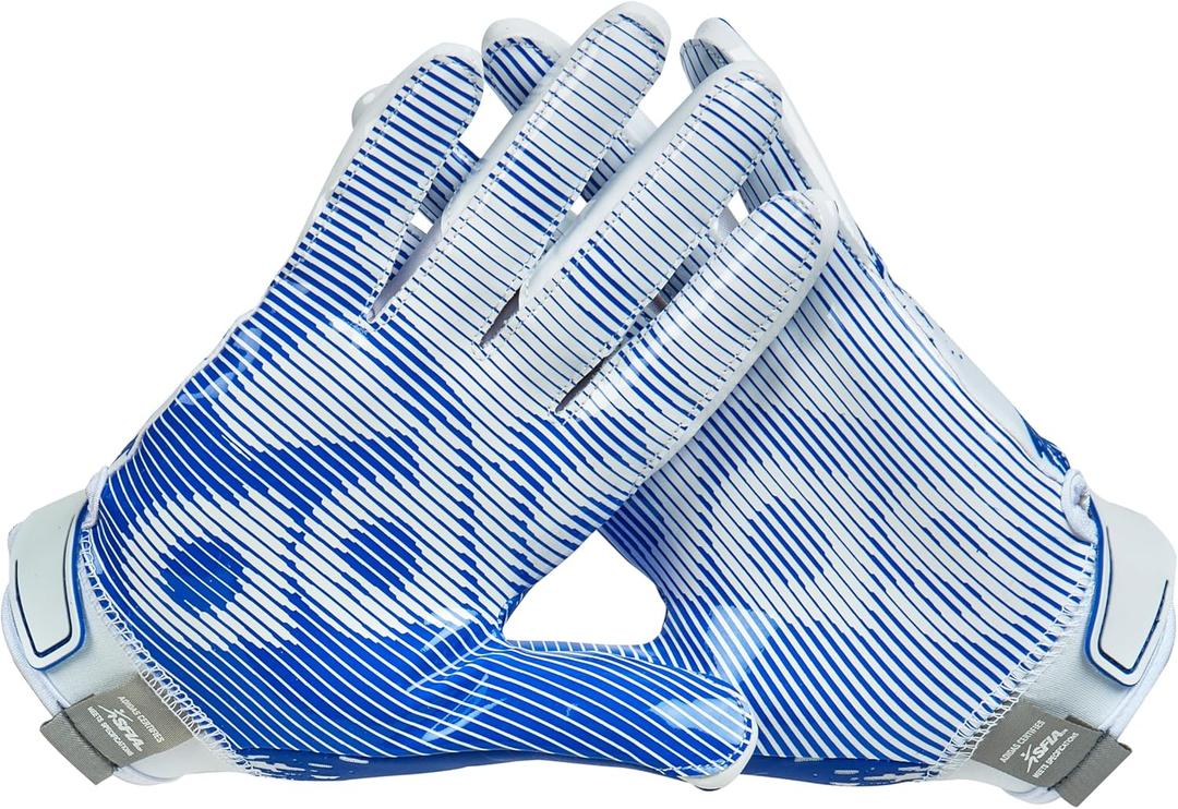 adidas Scorchlight 6 Youth Receiver Gloves (Large, White/Royal)
