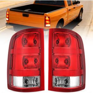 Nilight Taillight Assembly Compatible with 2007 2008 2009 2010 2011 2012 2013 GMC Sierra 1500 2500HD 3500HD Rear Lamp Replacement OE Style Driver and Passenger Side