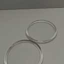 NUPTIO Glass Candle Plate for Home Set of 2 Large Pillar Candle Tray - 7 inch Diameter Round Candle Dish for Home Wedding Party Easter Table Centerpiece (Clear)