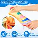 HunnmingRe Kids Beach Towels Girls Boys Cute Beach Towel 50 x 30 Inch Microfiber Absorbent Dry Pool Bath Supplies for Party Gifts Swimming Camping Decoration(Colorful, Cute Sun)