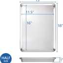 HARDURA Aluminum Baking Sheet Pan 18"L X 13"W X 1"H, 6Packs