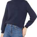 Amazon Essentials Women's Cotton Pullover Funnel-Neck Sweater, in Plus Size) (Navy)