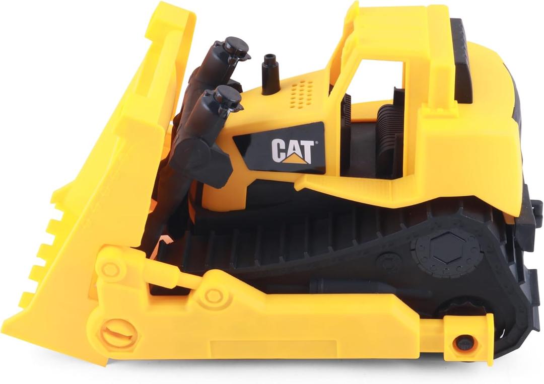 CAT Construction Toys, 15" Bulldozer Construction Toy, Ages 2+, Sturdy Plastic, No Batteries Required, Tough Rigs Series