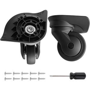 Luggage Wheels Replacement 2 Pack Heavy-Duty Suitcase Casters with 4 Screw Holes,360 Smooth Rolling Spinner Wheels for Luggage Repair(FW048)