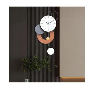 Decorative Wall Clocks for Living Room, Large Modern Metal Clocks Battery Operated Wall Art for Home Big Silent Clock Wall Decor for Living Room/Bedroom/Kitchen/Office,14 * 28 Inch