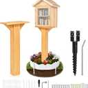 Little Library Mount Kit, 4x4x31.5 Wood Post with No-Dig Ground Anchor