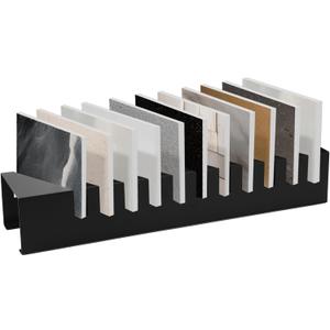 LEIFIDE 10 Slots Tile Board Display Rack Metal Tile Samples Organizer Display Stand Ceramic Sample Holder Stand for Vendors Retail Counter Retail Store Countertop