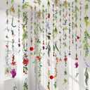 Suncalla 12 Pcs 70.8 ft Flower Garlands Hanging Artificial Wildflower Vine Decor from Ceiling Floating Floral Backdrop Silk Fake Flower Garland for Wedding Home Garden Wall Arch(Wildflower)