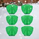 ANPHSIN 6 pcs Plant Covers Freeze Protection - 19.6in x 39.3in Winter Shrub Plant Protection Bags, Frost Blankets Cloths with Drawstring for Outdoor Garden Rose Bush Plants, Green