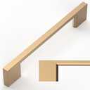 Amerdeco 10 Pack Champagne Bronze Cabinet Pulls 5 Inch(128MM) Hole Centers Kitchen Cabinet Handles Cabinet Hardware Kitchen Handles for Cabinets Cupboard Handles Drawer Pulls ZH0060