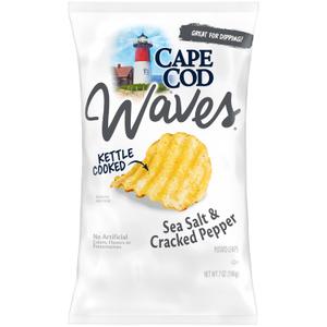 4 x Cape Cod Sea Salt & Cracked Pepper Potato Chips, 7 Oz Bag (EXP 08/12/26)