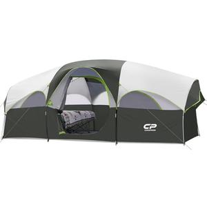 CAMPROS CP 8 Person Camping Tent, Room Divider, Rainfly, Weather Resistant