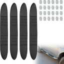 3" Round Tube Step Pads (4-Pack), Non-Slip Replacement Pads for 3" Round Nerf Bars, 21.25" x 3.07", Heavy-Duty Polymer with Anti-Slip Texture, Includes 24 Clips