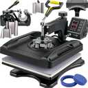 Enhanced Heat Press Device, 8-in-1 Energy Efficient Combo, Versatile Sublimation with 360° Swivel - 8'6" x 11'6"