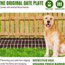 Original Gate Plate, Metal Anti Animal Digging Fence, Dog Digging Deterrent, Hot-dip Galvanized Underground Gap Filler, 2 Pack with 4 Animal Fence Barrier