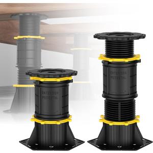 Wlrrcwdttc 2 Pcs Adjustable Height Bed Support Legs 6.9-9.8 inch, Bed Frame Center Support Legs for Bed Frame/Bed Center Slat,Bed Support Reinforcement Parts Bed Slats Support Leg Bed Replacement Legs
