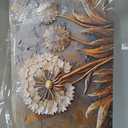 White Flower Wall Art Floral Canvas Print Living Room Bedroom Decor 24"x48"