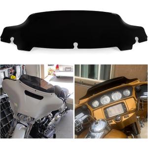 5 Inch Motorcycle Wave Windscreen, PSLER Motorcycle Windshield for Touring Electra Street Glide 2014-2023, Black