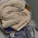 SEALY Electric Blanket King Size, Flannel & Sherpa Heated Blanket with 10 Heating Levels & 1-12 Hours Auto Shut Off, Fast Heating Warming Blanket, Machine Washable, Beige, 100 x 90 Inch