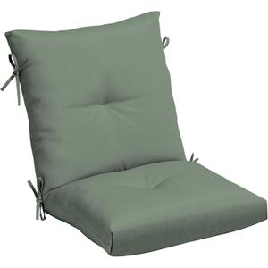 Arden earthFIBER Plush Modern Tufted Polyfill Dining Chair Cushion, 21 x 40, Water Repellent, Fade Resistant Sage Green Texture