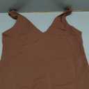 SAUNGKUAI Womens Bodysuit Sexy Plunge Deep V Neck Backless Sleeveless Tank Thong Body Suits Outfits for Going Out (Large, Brown)