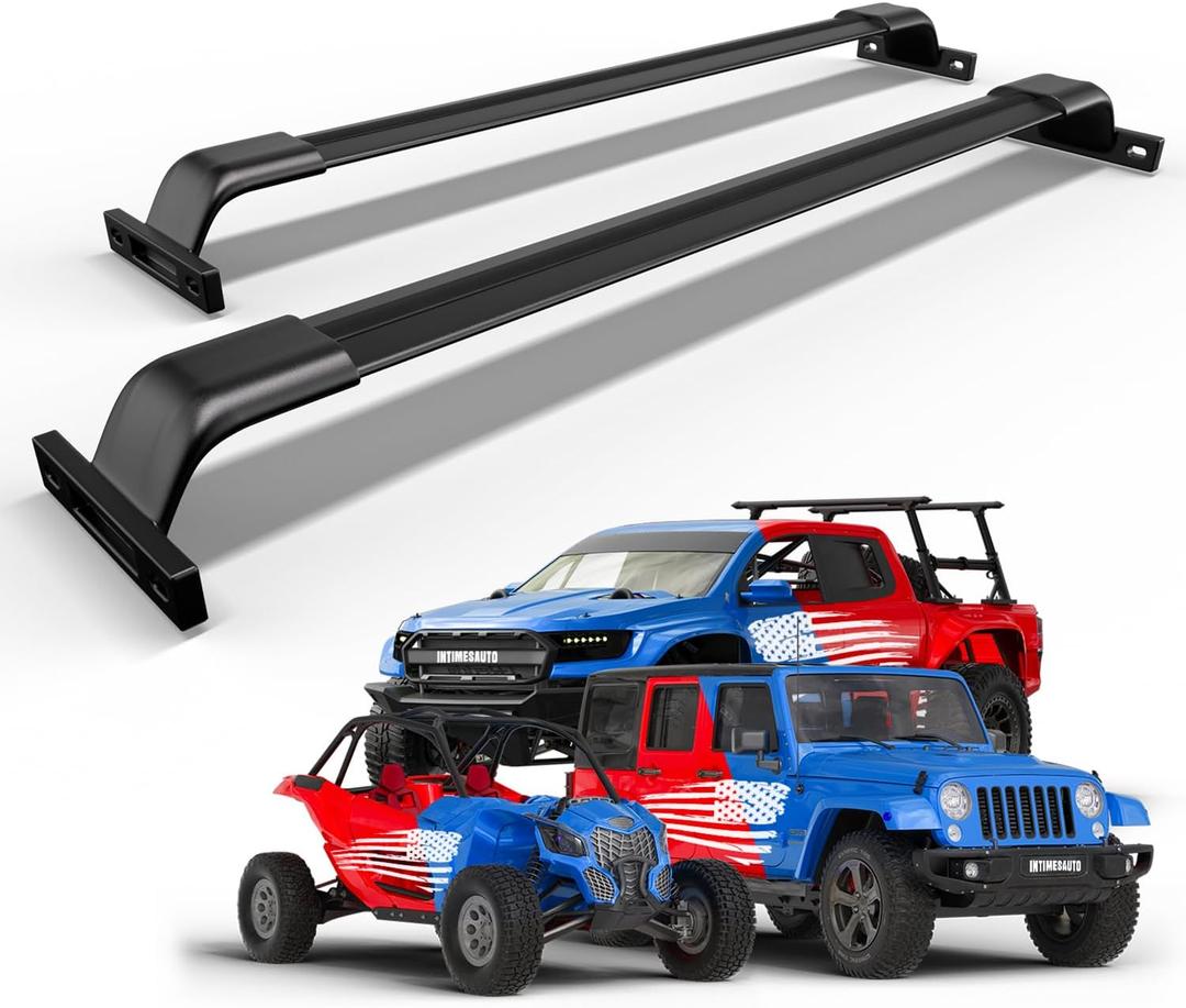 260lb Roof Rack Cross Bars for 2015-2020 Chevy Chevrolet Tahoe & Suburban, GMC Yukon, Cadillac Escalade, Matte Black Heavy Duty Aluminum Cargo Crossbar(ONLY FIT Factory Flushed Side Rails)