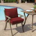 ARDEN Outdoor Dining Chair Cushion, 21 x 21, Rain-Proof, Fade Resistant 21 x 21, Ruby Red Leala